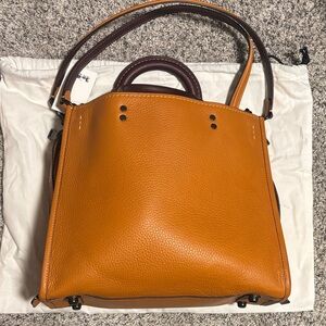 Orange Leather Handbag